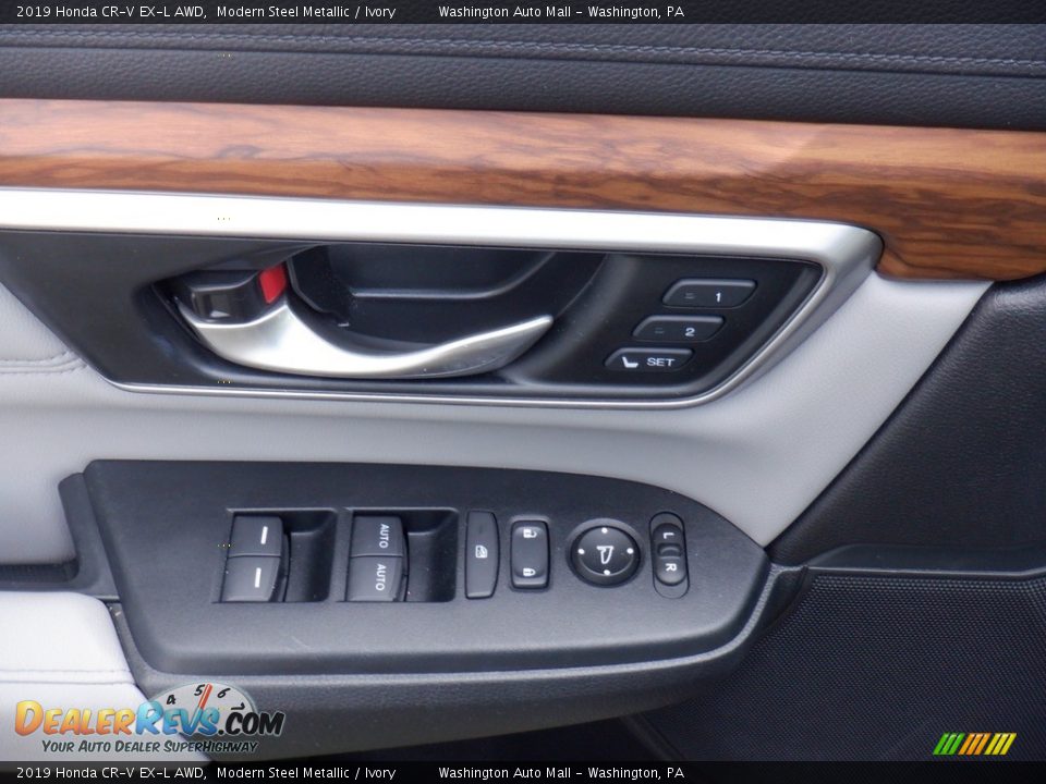 2019 Honda CR-V EX-L AWD Modern Steel Metallic / Ivory Photo #13