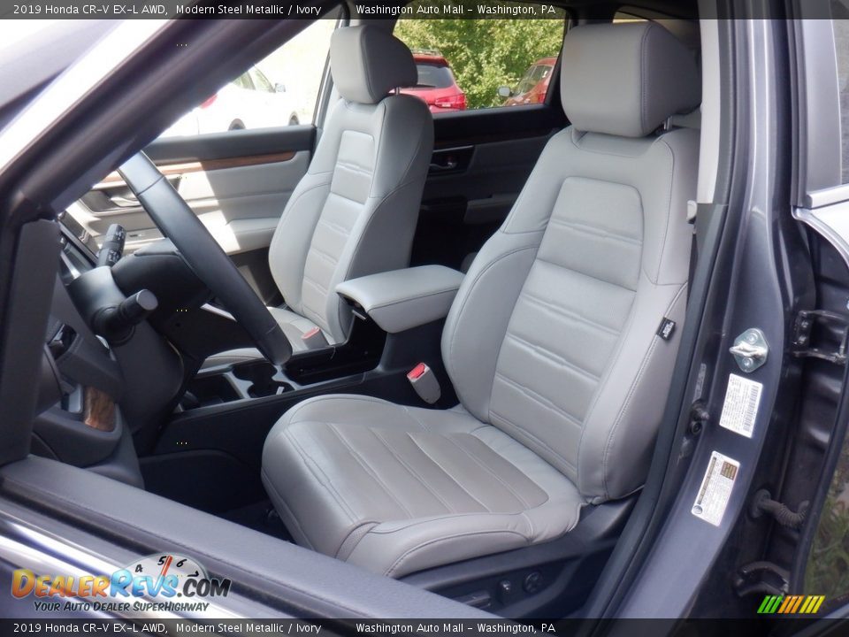 2019 Honda CR-V EX-L AWD Modern Steel Metallic / Ivory Photo #15