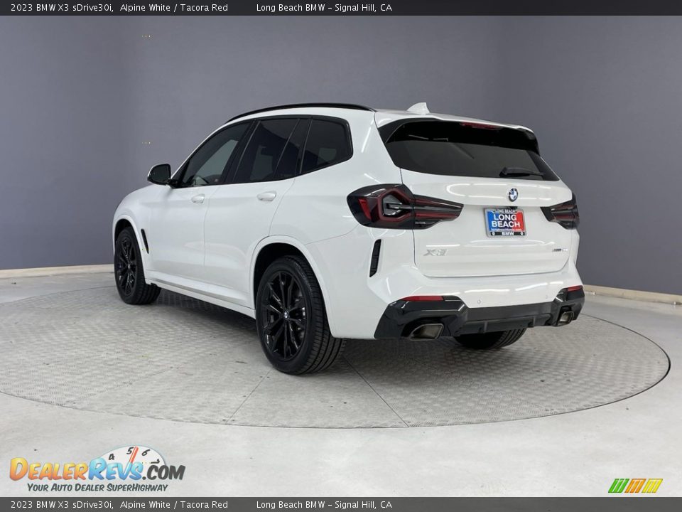 2023 BMW X3 sDrive30i Alpine White / Tacora Red Photo #3