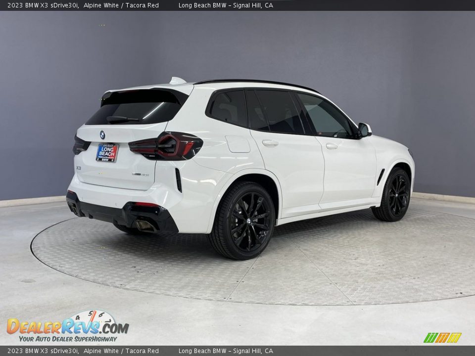 2023 BMW X3 sDrive30i Alpine White / Tacora Red Photo #5