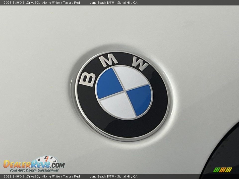 2023 BMW X3 sDrive30i Alpine White / Tacora Red Photo #7