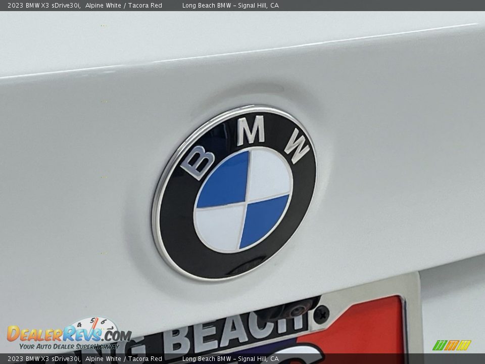 2023 BMW X3 sDrive30i Alpine White / Tacora Red Photo #9