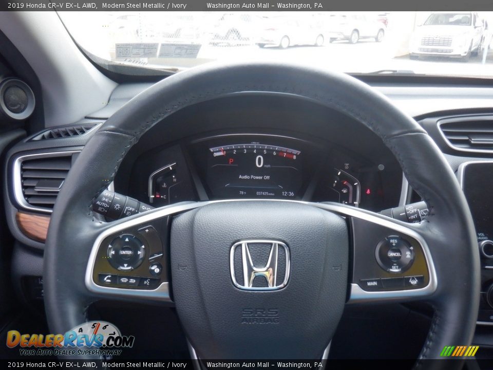 2019 Honda CR-V EX-L AWD Modern Steel Metallic / Ivory Photo #25