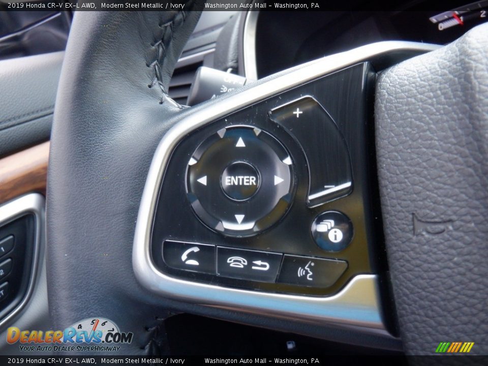 2019 Honda CR-V EX-L AWD Modern Steel Metallic / Ivory Photo #26