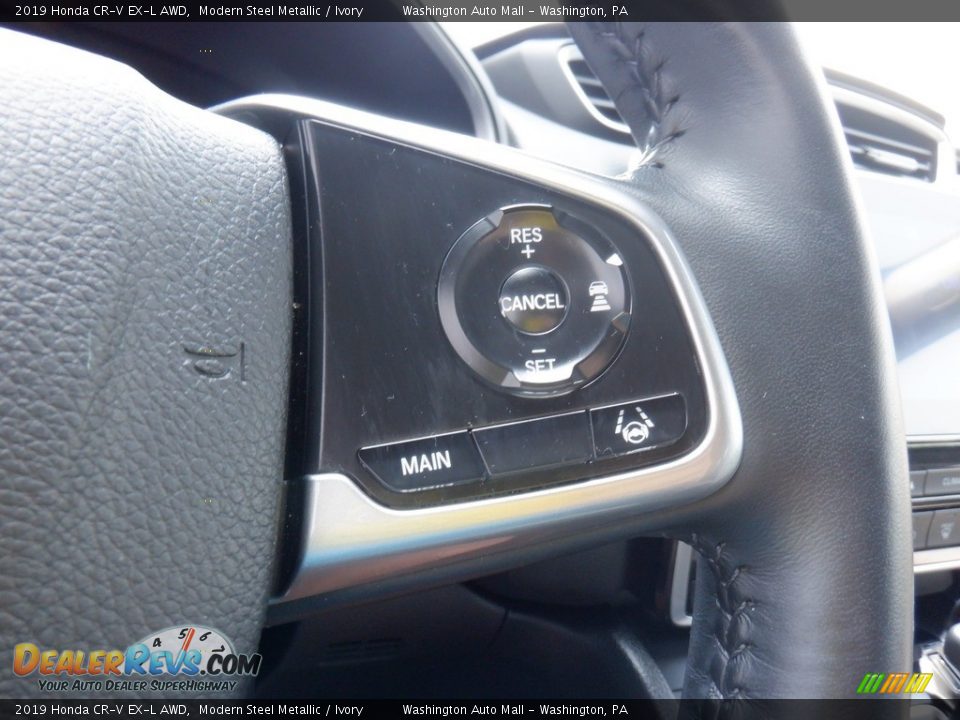 2019 Honda CR-V EX-L AWD Modern Steel Metallic / Ivory Photo #27