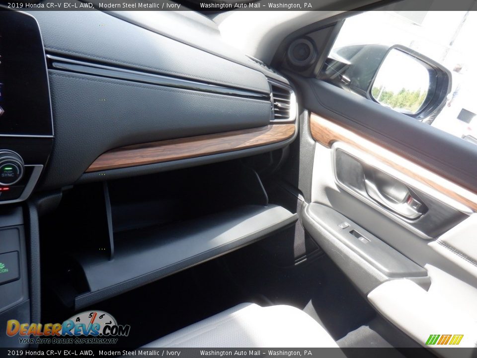 2019 Honda CR-V EX-L AWD Modern Steel Metallic / Ivory Photo #28