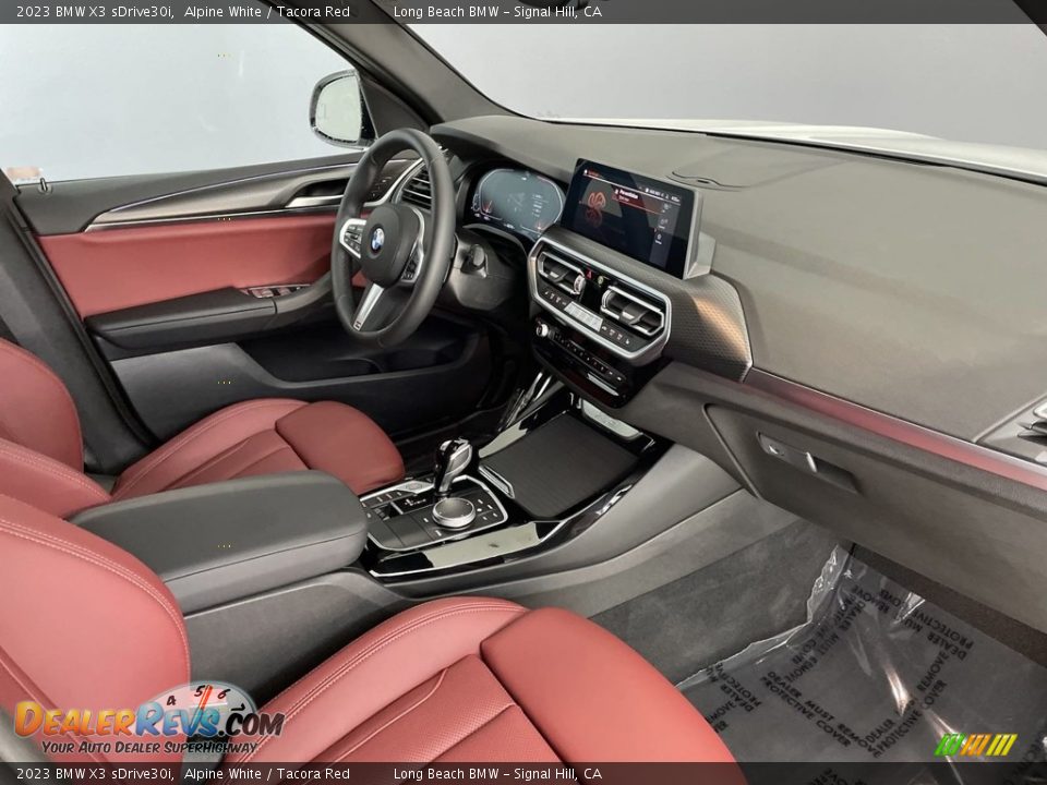 2023 BMW X3 sDrive30i Alpine White / Tacora Red Photo #33