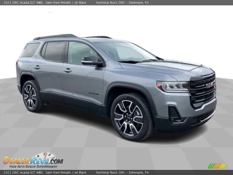 2021 GMC Acadia SLT AWD Satin Steel Metallic / Jet Black Photo #2