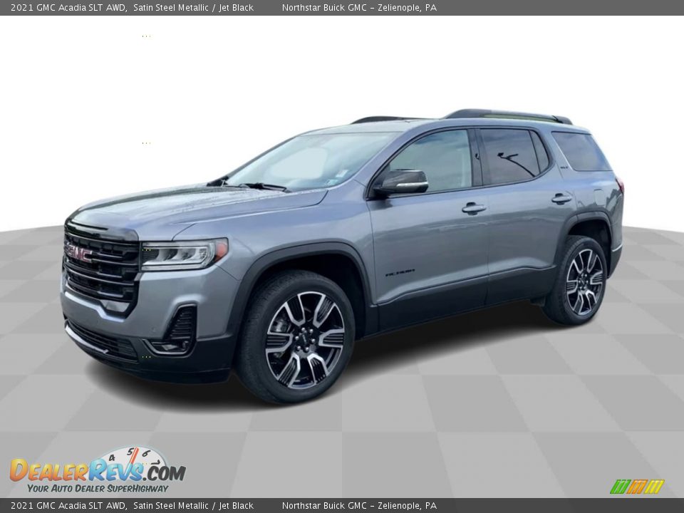2021 GMC Acadia SLT AWD Satin Steel Metallic / Jet Black Photo #4