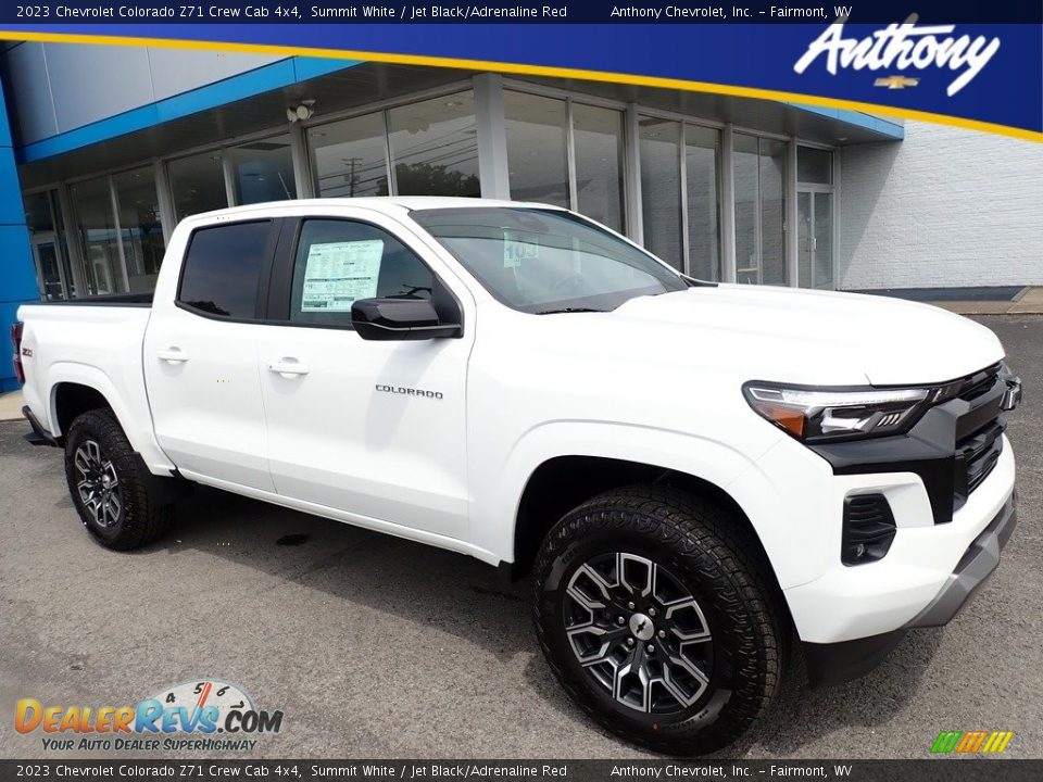 2023 Chevrolet Colorado Z71 Crew Cab 4x4 Summit White / Jet Black/Adrenaline Red Photo #1