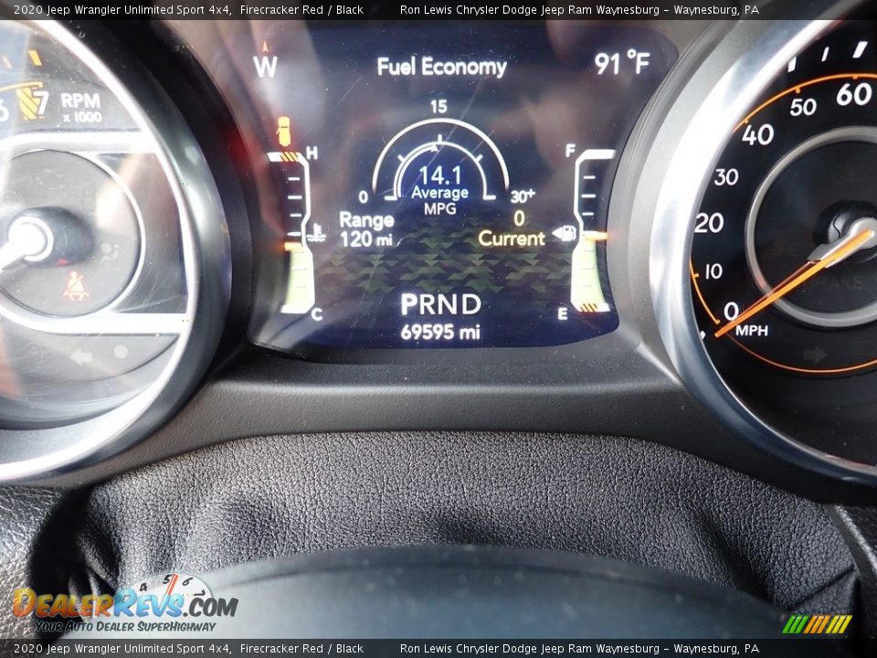 2020 Jeep Wrangler Unlimited Sport 4x4 Firecracker Red / Black Photo #20