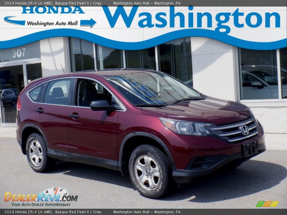 2014 Honda CR-V LX AWD Basque Red Pearl II / Gray Photo #1