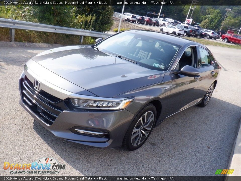 2019 Honda Accord EX-L Hybrid Sedan Modern Steel Metallic / Black Photo #15