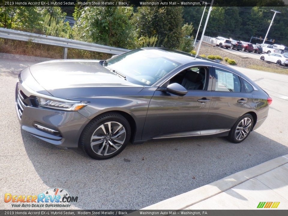 2019 Honda Accord EX-L Hybrid Sedan Modern Steel Metallic / Black Photo #16