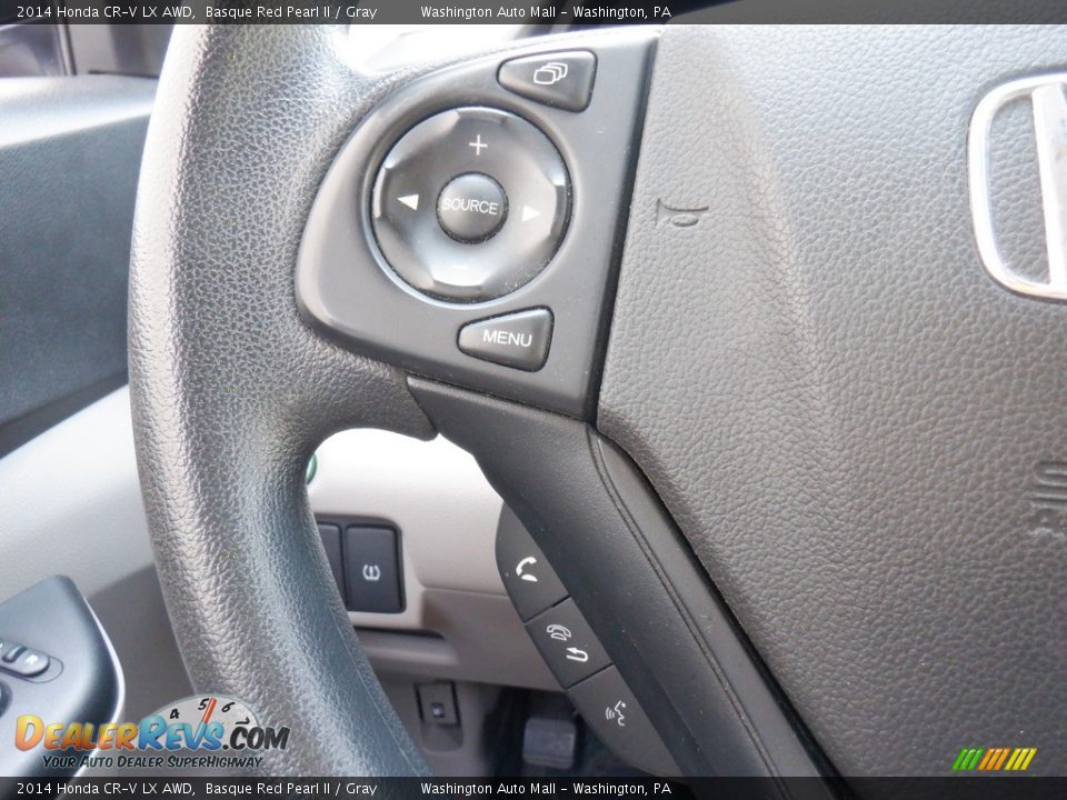 2014 Honda CR-V LX AWD Basque Red Pearl II / Gray Photo #22