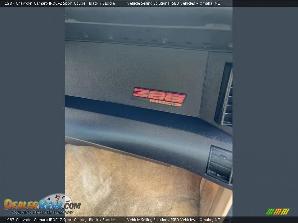 Door Panel of 1987 Chevrolet Camaro IROC-Z Sport Coupe Photo #7