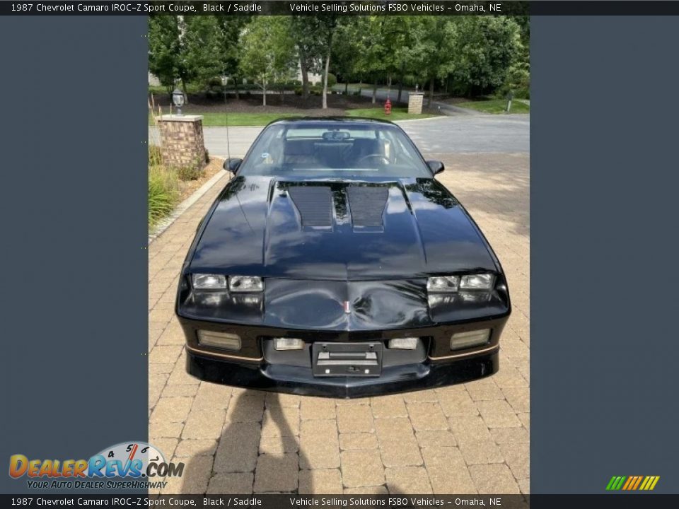 1987 Chevrolet Camaro IROC-Z Sport Coupe Black / Saddle Photo #12