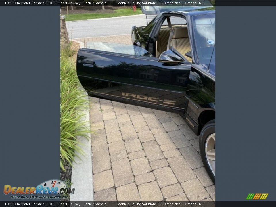 1987 Chevrolet Camaro IROC-Z Sport Coupe Black / Saddle Photo #13