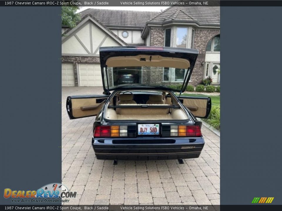 1987 Chevrolet Camaro IROC-Z Sport Coupe Black / Saddle Photo #18