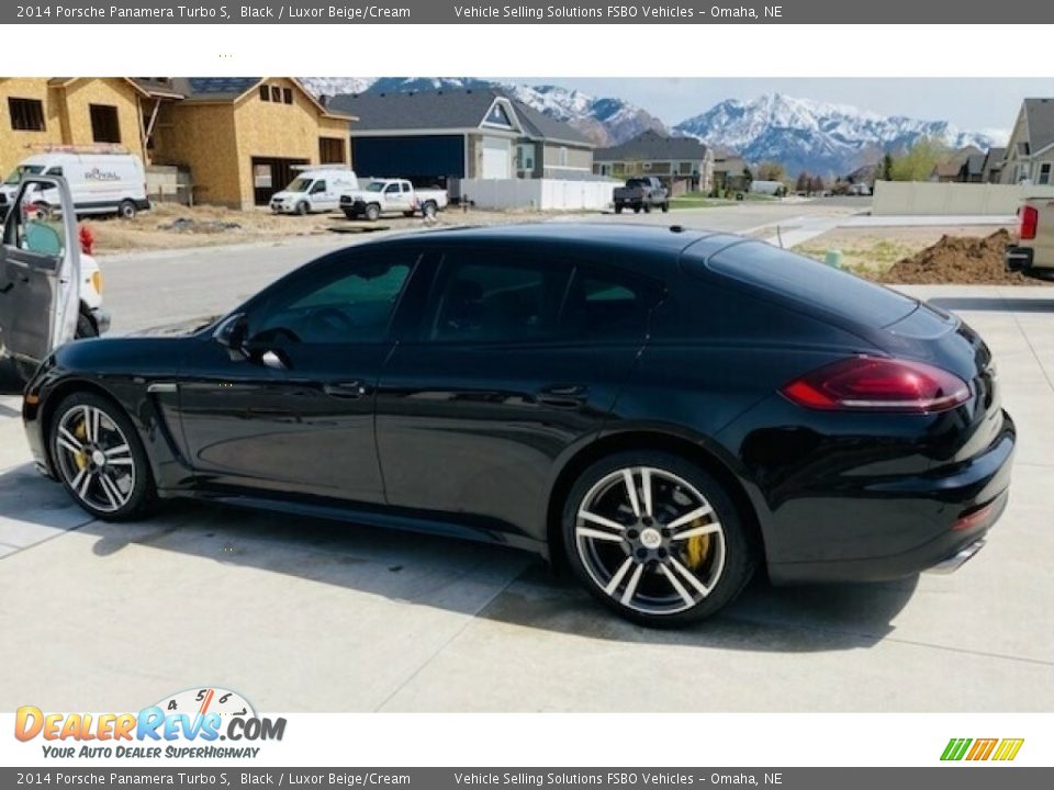 2014 Porsche Panamera Turbo S Black / Luxor Beige/Cream Photo #1