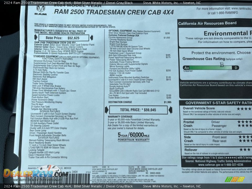 2024 Ram 2500 Tradesman Crew Cab 4x4 Billet Silver Metallic / Diesel Gray/Black Photo #25