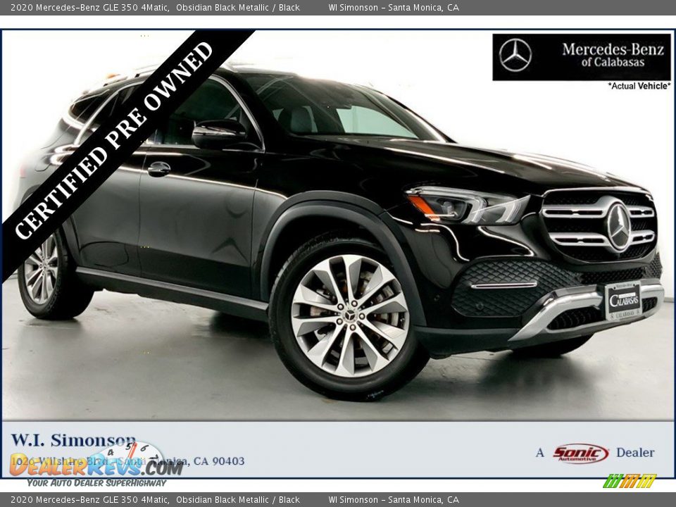 2020 Mercedes-Benz GLE 350 4Matic Obsidian Black Metallic / Black Photo #1