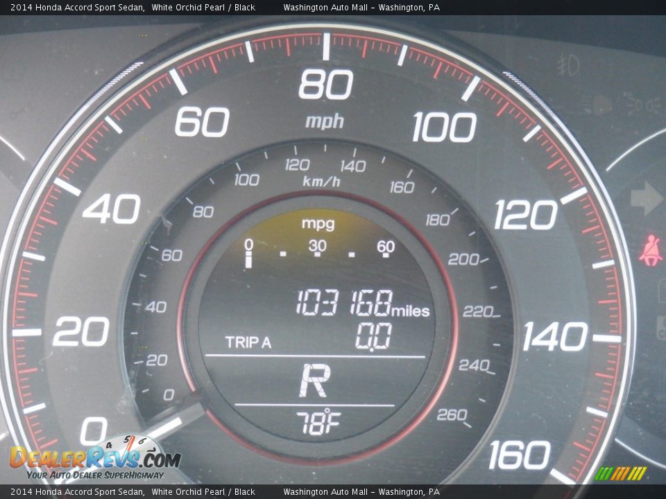2014 Honda Accord Sport Sedan White Orchid Pearl / Black Photo #27