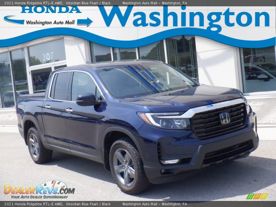 2021 Honda Ridgeline RTL-E AWD Obsidian Blue Pearl / Black Photo #1