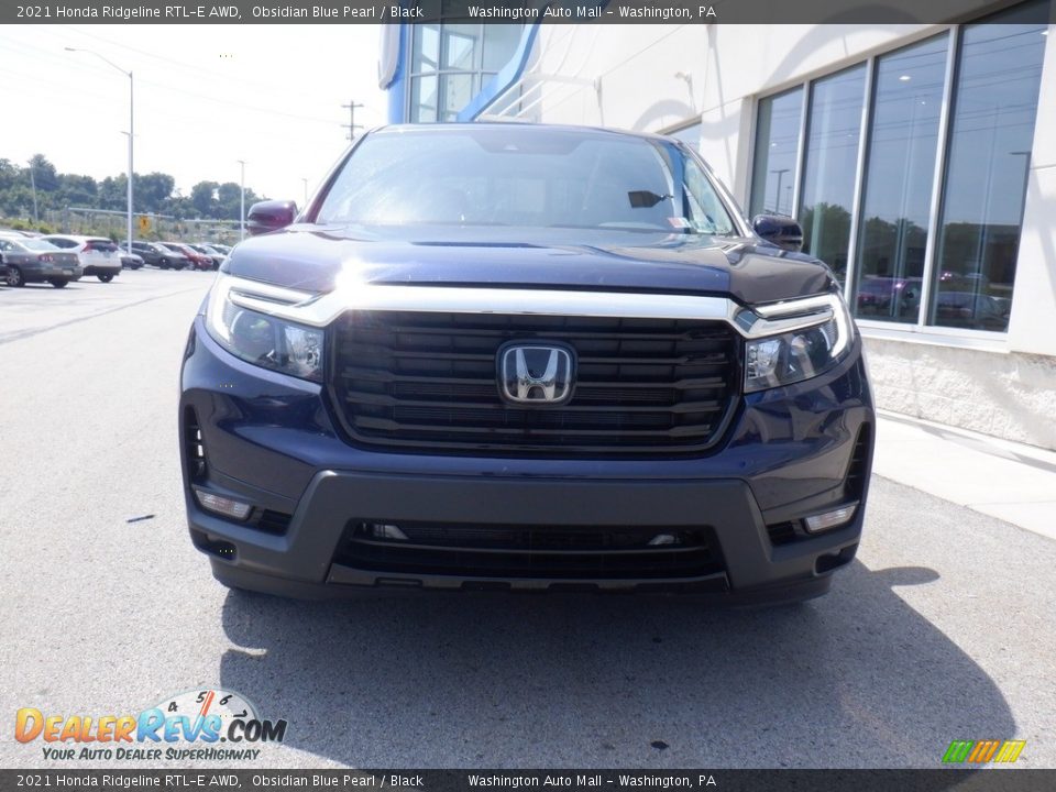 2021 Honda Ridgeline RTL-E AWD Obsidian Blue Pearl / Black Photo #6