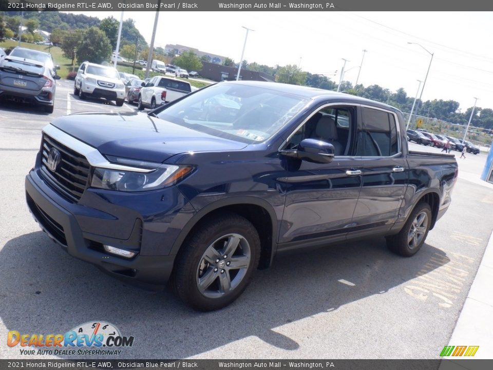 2021 Honda Ridgeline RTL-E AWD Obsidian Blue Pearl / Black Photo #7