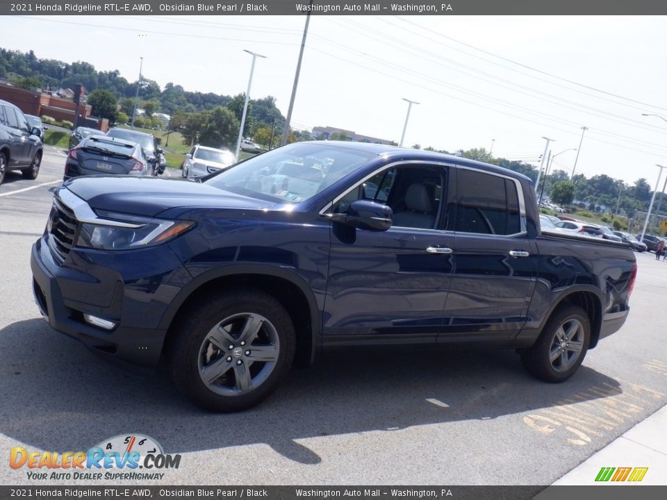 2021 Honda Ridgeline RTL-E AWD Obsidian Blue Pearl / Black Photo #8