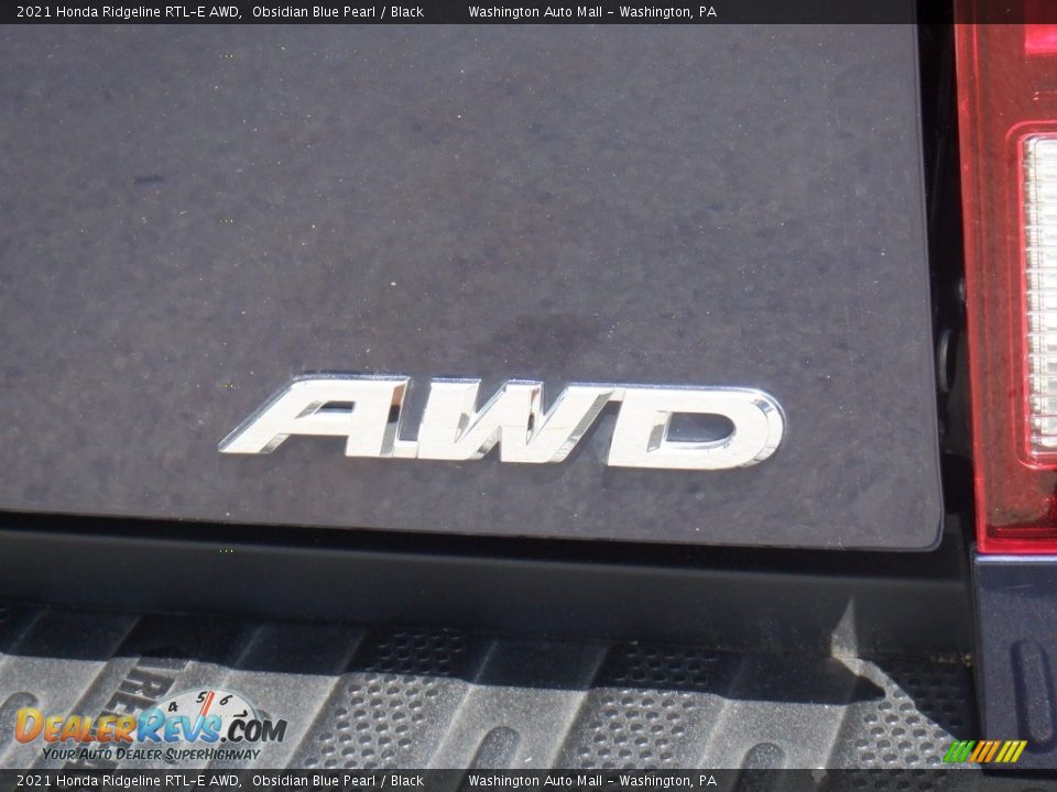 2021 Honda Ridgeline RTL-E AWD Obsidian Blue Pearl / Black Photo #12