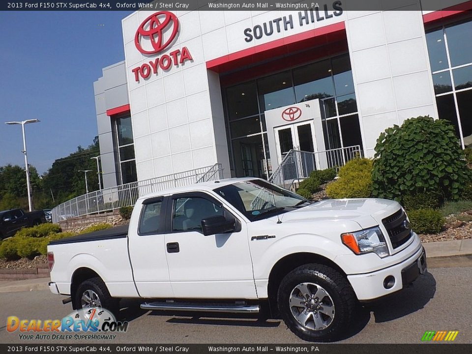 2013 Ford F150 STX SuperCab 4x4 Oxford White / Steel Gray Photo #2