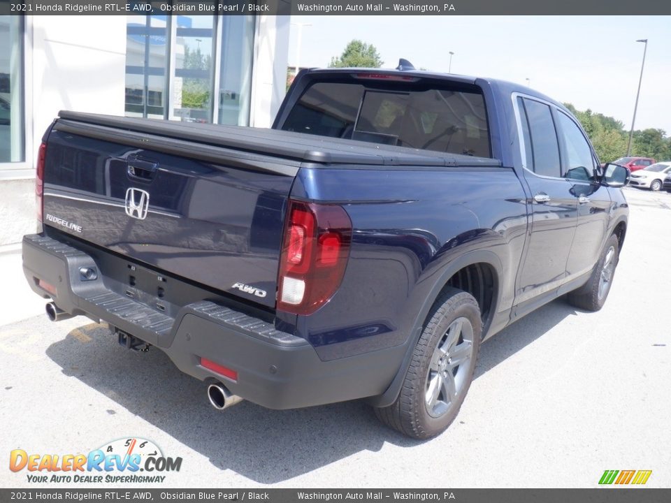 2021 Honda Ridgeline RTL-E AWD Obsidian Blue Pearl / Black Photo #13