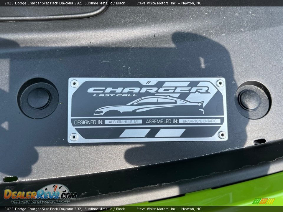 2023 Dodge Charger Scat Pack Daytona 392 Sublime Metallic / Black Photo #11