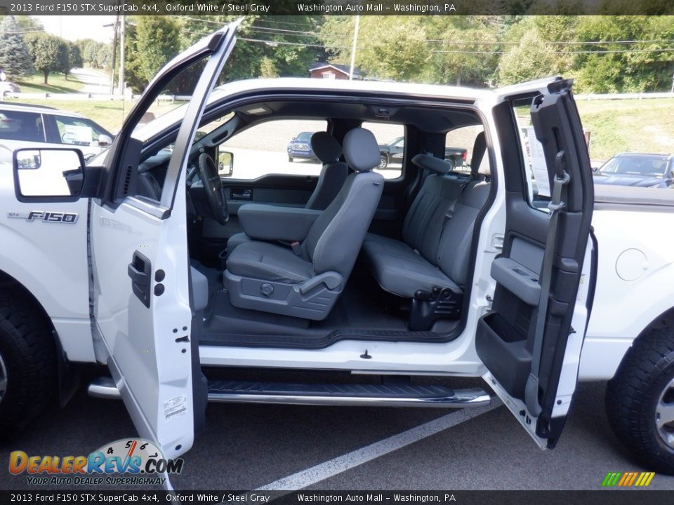 2013 Ford F150 STX SuperCab 4x4 Oxford White / Steel Gray Photo #22