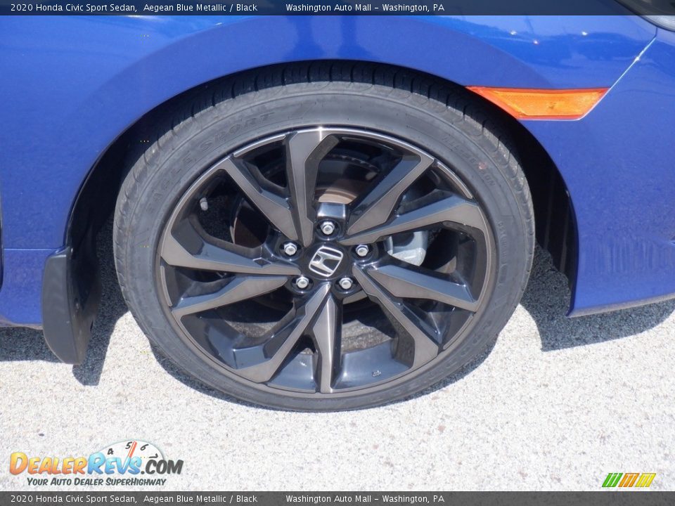 2020 Honda Civic Sport Sedan Aegean Blue Metallic / Black Photo #2