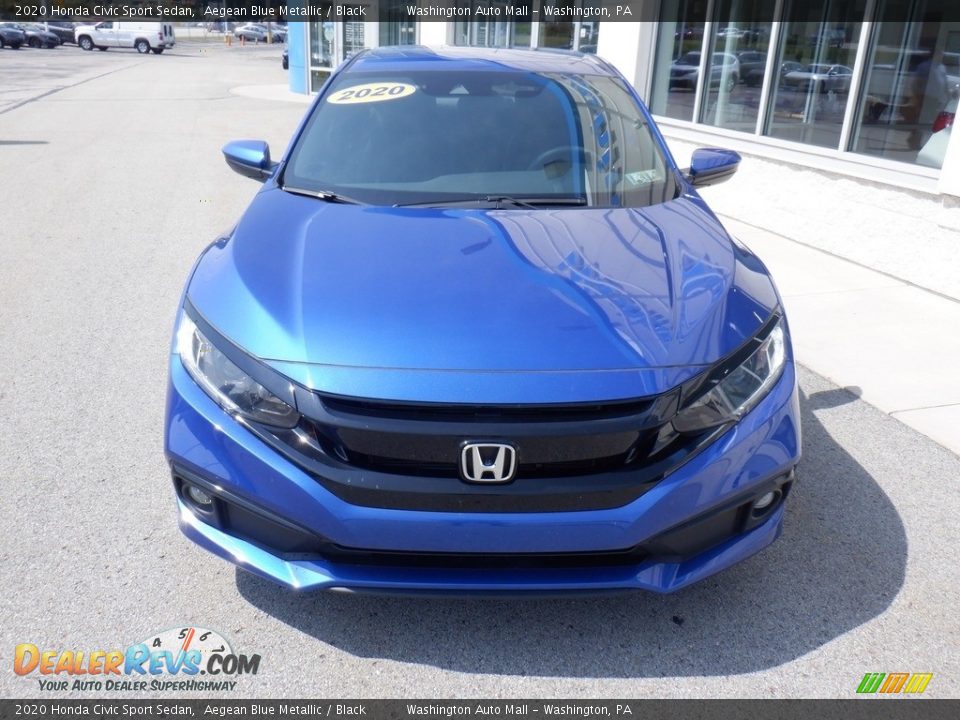 2020 Honda Civic Sport Sedan Aegean Blue Metallic / Black Photo #3