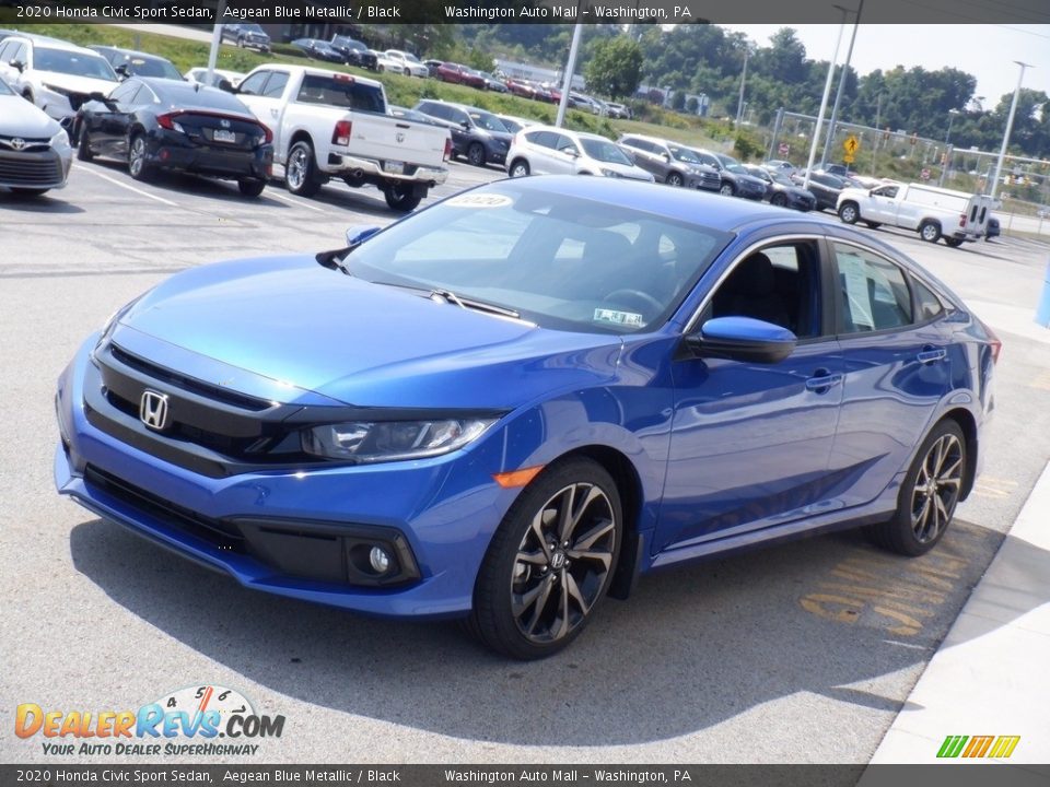 Aegean Blue Metallic 2020 Honda Civic Sport Sedan Photo #4