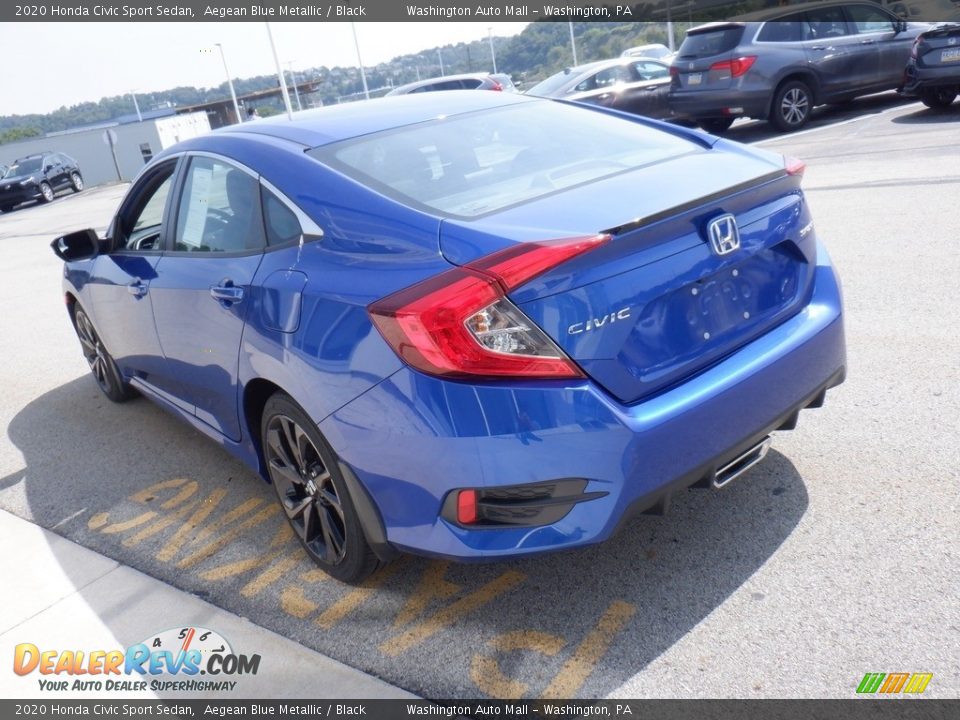 2020 Honda Civic Sport Sedan Aegean Blue Metallic / Black Photo #6