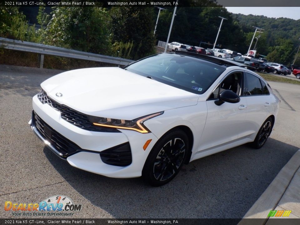 2021 Kia K5 GT-Line Glacier White Pearl / Black Photo #16