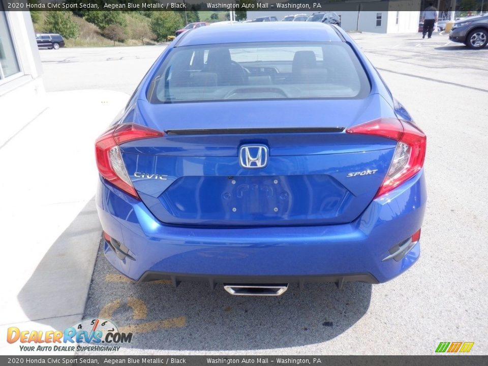 2020 Honda Civic Sport Sedan Aegean Blue Metallic / Black Photo #7