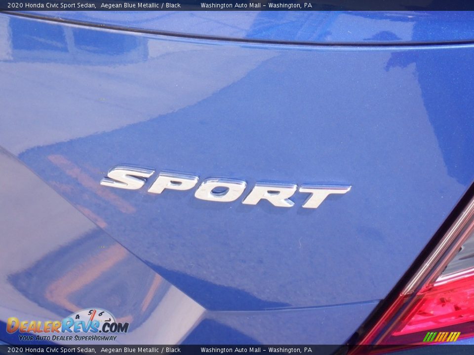 2020 Honda Civic Sport Sedan Aegean Blue Metallic / Black Photo #8