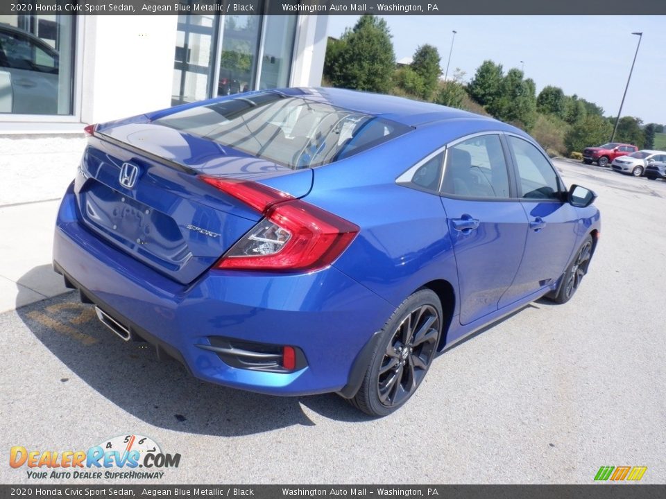 2020 Honda Civic Sport Sedan Aegean Blue Metallic / Black Photo #9