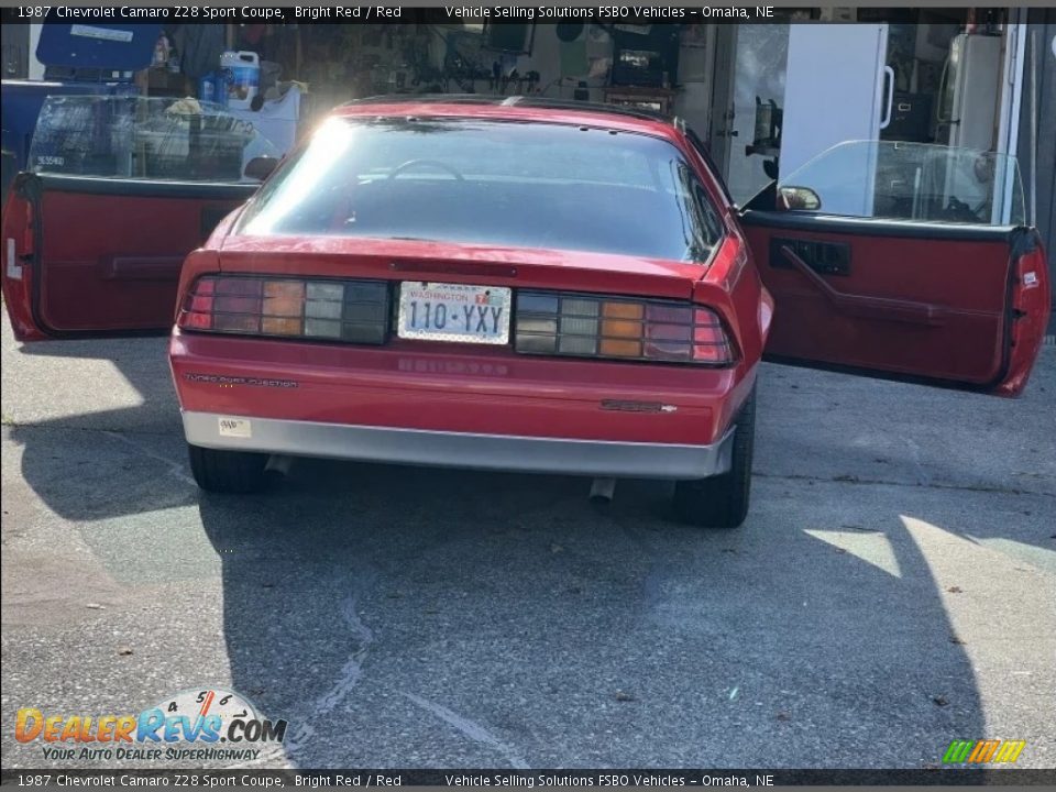 1987 Chevrolet Camaro Z28 Sport Coupe Bright Red / Red Photo #3
