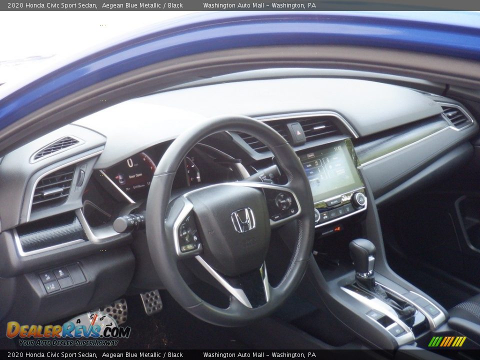 2020 Honda Civic Sport Sedan Aegean Blue Metallic / Black Photo #10