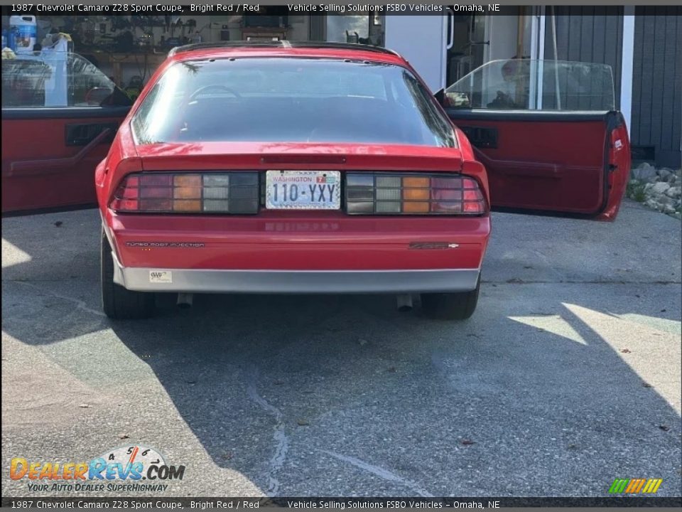 1987 Chevrolet Camaro Z28 Sport Coupe Bright Red / Red Photo #5