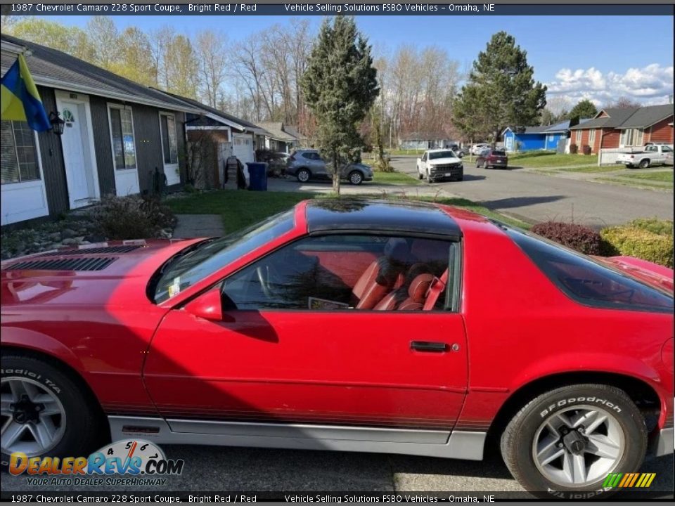 1987 Chevrolet Camaro Z28 Sport Coupe Bright Red / Red Photo #9