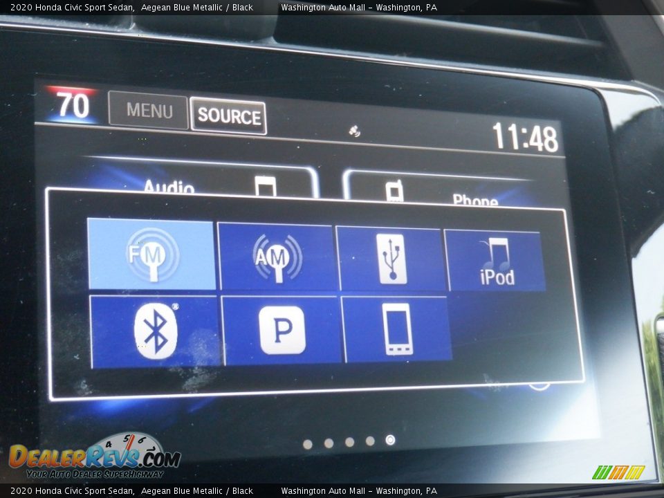 2020 Honda Civic Sport Sedan Aegean Blue Metallic / Black Photo #17