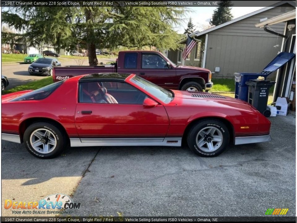 Bright Red 1987 Chevrolet Camaro Z28 Sport Coupe Photo #10